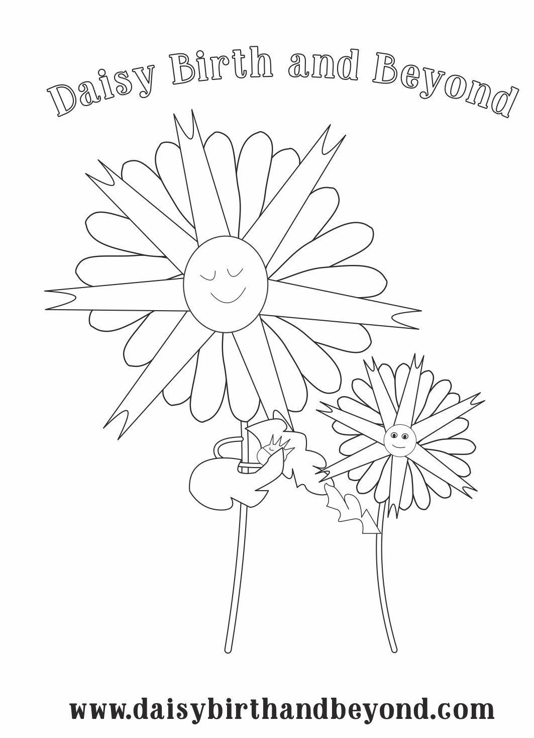 Daisy Birth and Beyond Coloring Page